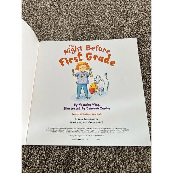 Set of two first books - First grade here I come and the night before first grad - Picture 6 of 7